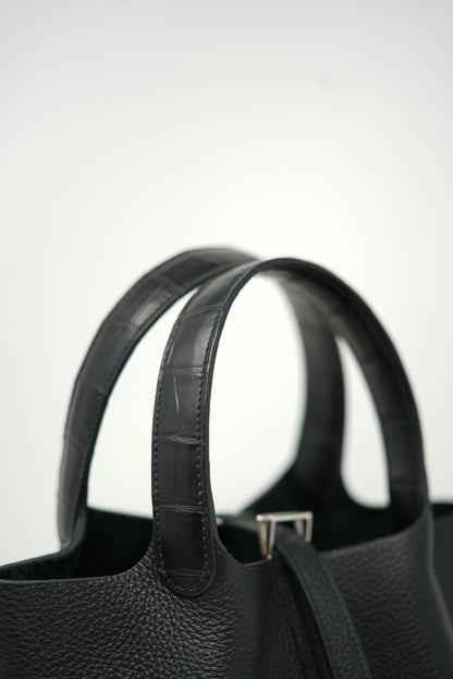 Hermes Picotin Touch 18 TC Leather Black