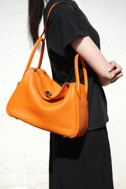 Hermes Lindy 30 TC Leather Handbag T 2015