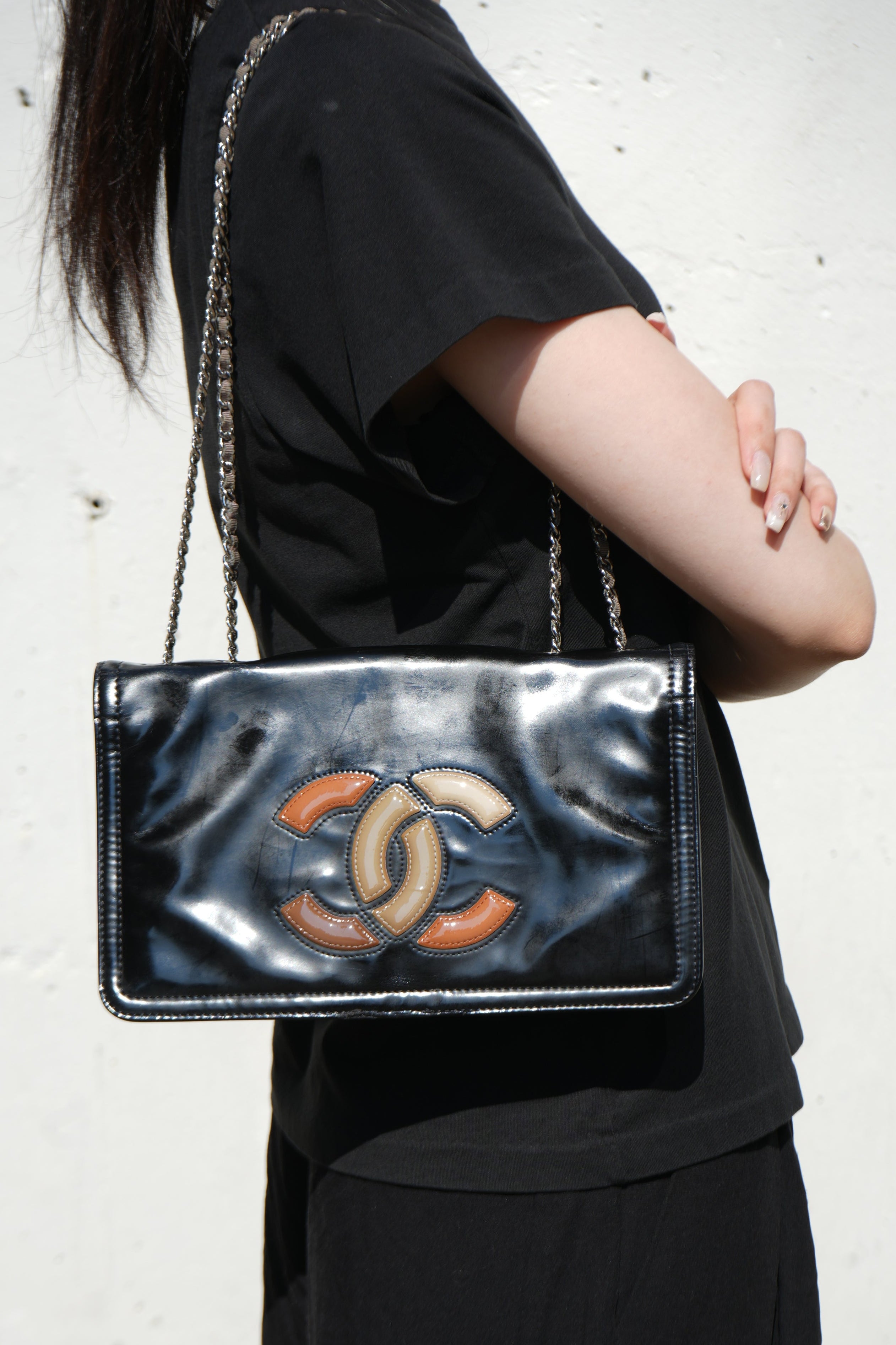 Pre-owned Chanel Vinyl Lipstick Flap Bag