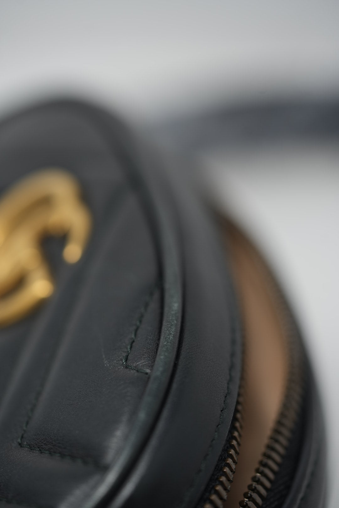 Gucci Black GG Marmont Belt Bag