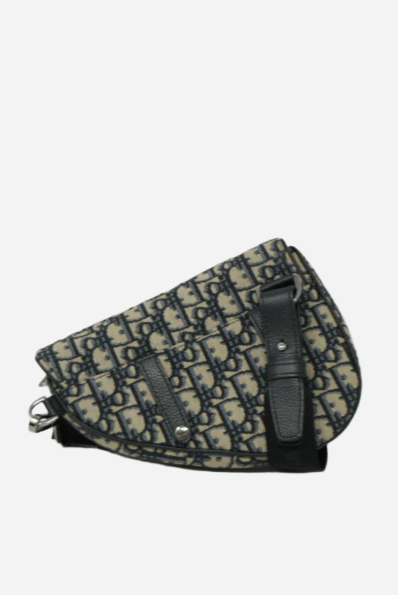 Dior 2020 Blue Oblique Saddle Belt Bag