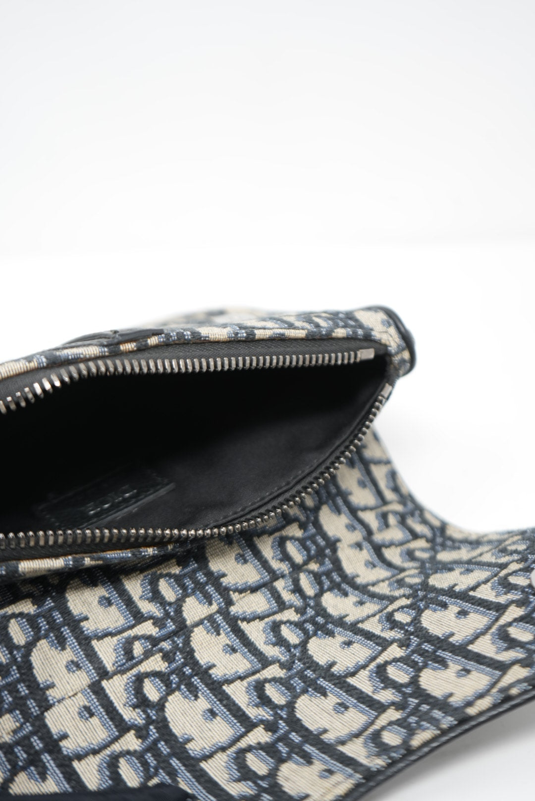 Dior 2020 Blue Oblique Saddle Belt Bag