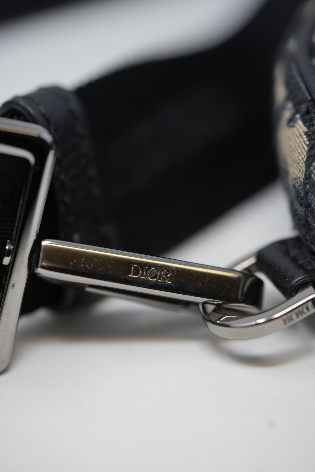 Dior 2020 Blue Oblique Saddle Belt Bag