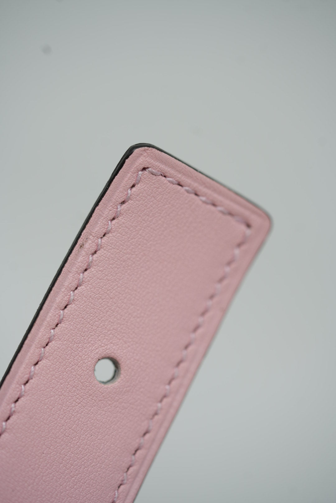 Hermes Reversible H Buckle Belt Pink/Etoupe #95