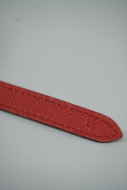 Hermes Chaine D'ancre Leather Strap Belt Coral/Red #85