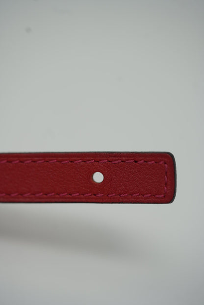 Hermes Chaine D'ancre Leather Strap Belt Coral/Red #85