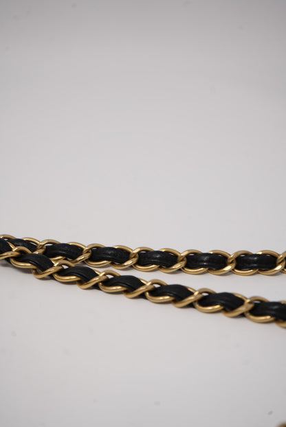 Pre-Owned CHANEL Wild Stitch Shoulder Bag Black 2003-2004