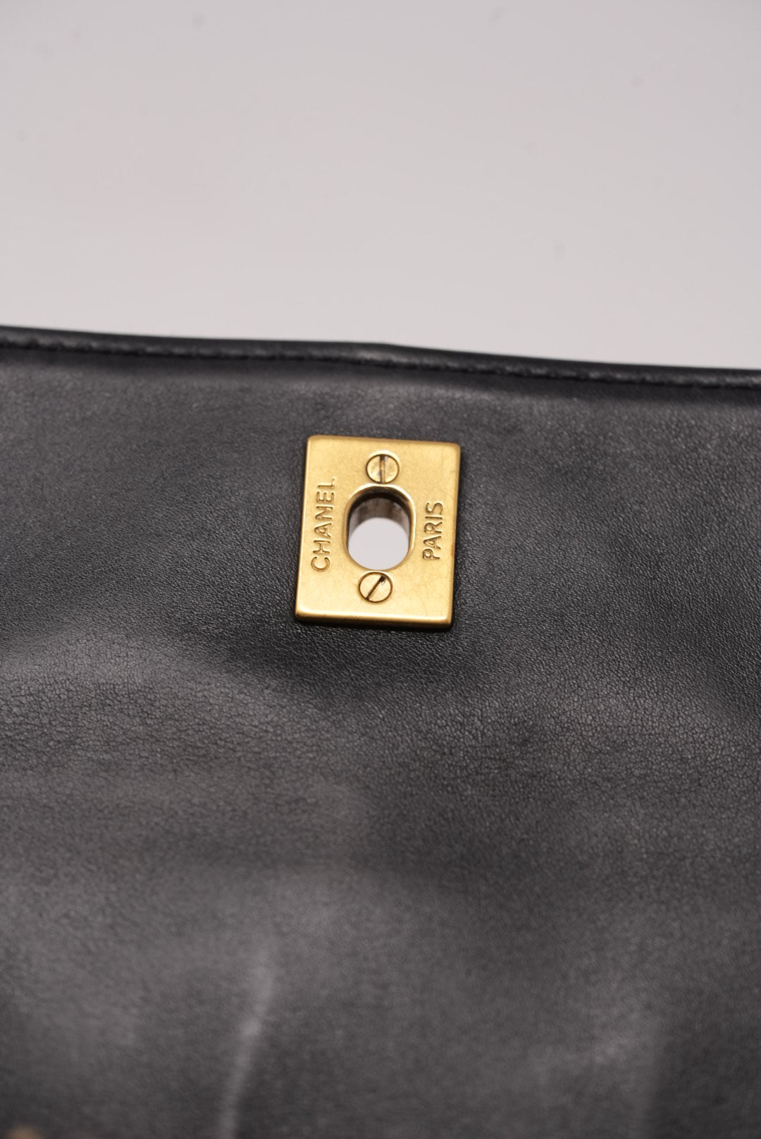 Pre-Owned CHANEL Wild Stitch Shoulder Bag Black 2003-2004