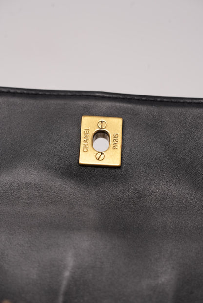 Pre-Owned CHANEL Wild Stitch Shoulder Bag Black 2003-2004