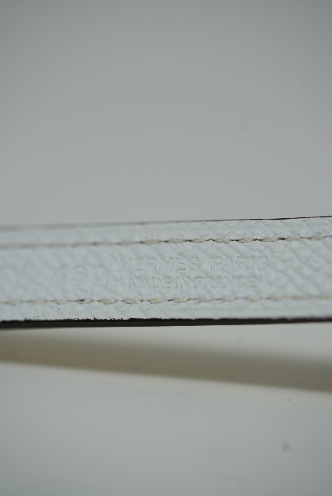 Hermes 2020 Gourmette Equestre Belt Buckle & Reversible Leather Strap Lime/White #80