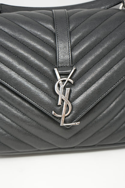 Saint Laurent Quilted COLLEGE MEDIUM Handbag Black