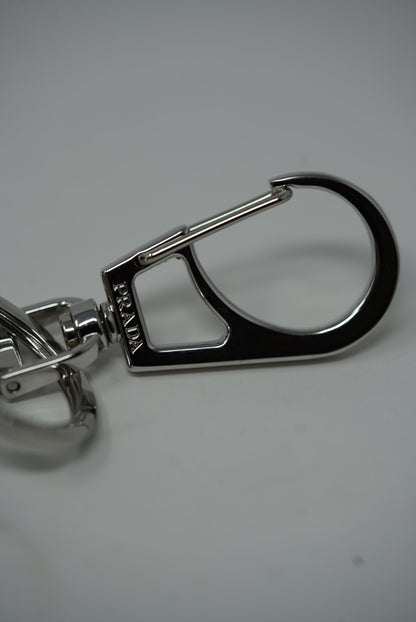 Prada Saffiano leather keychain Red