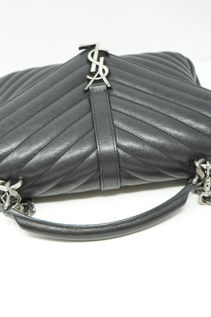 Saint Laurent Quilted COLLEGE MEDIUM Handbag Black