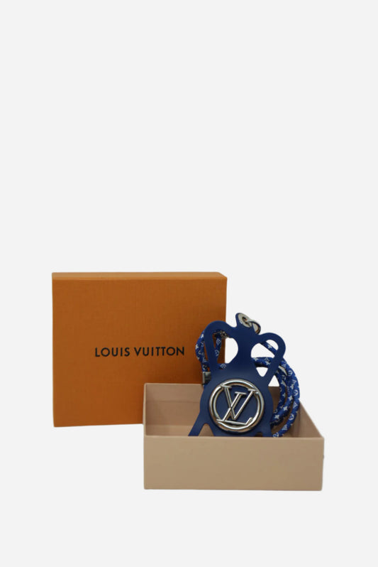 LOUIS VUITTON Monogram Silicone Louise Phone Holder Blue