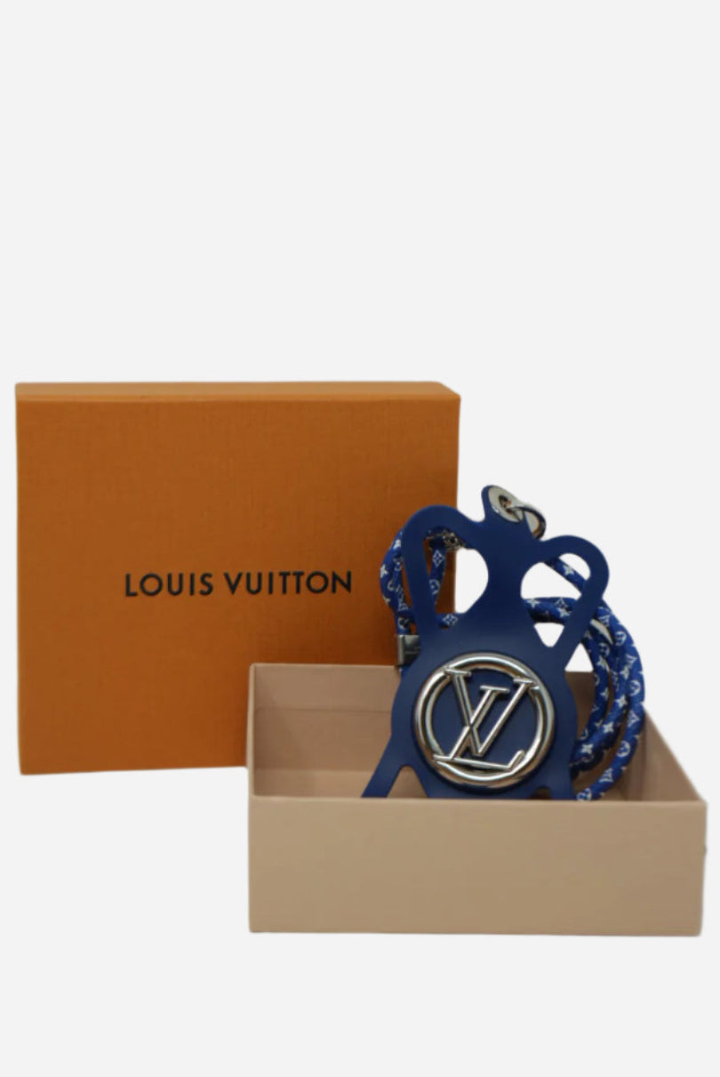 LOUIS VUITTON Monogram Silicone Louise Phone Holder Blue
