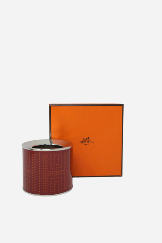 Hermes enamel stainless candle holder