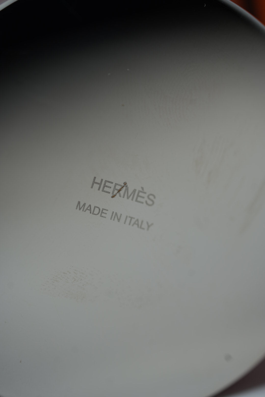 Hermes enamel stainless candle holder