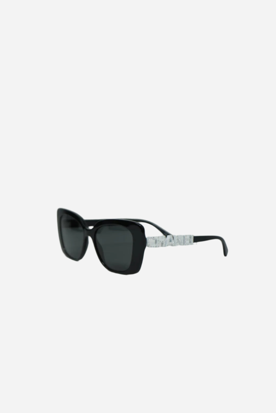 Pre-Owned Chanel Acetate Strass Square Sunglasses