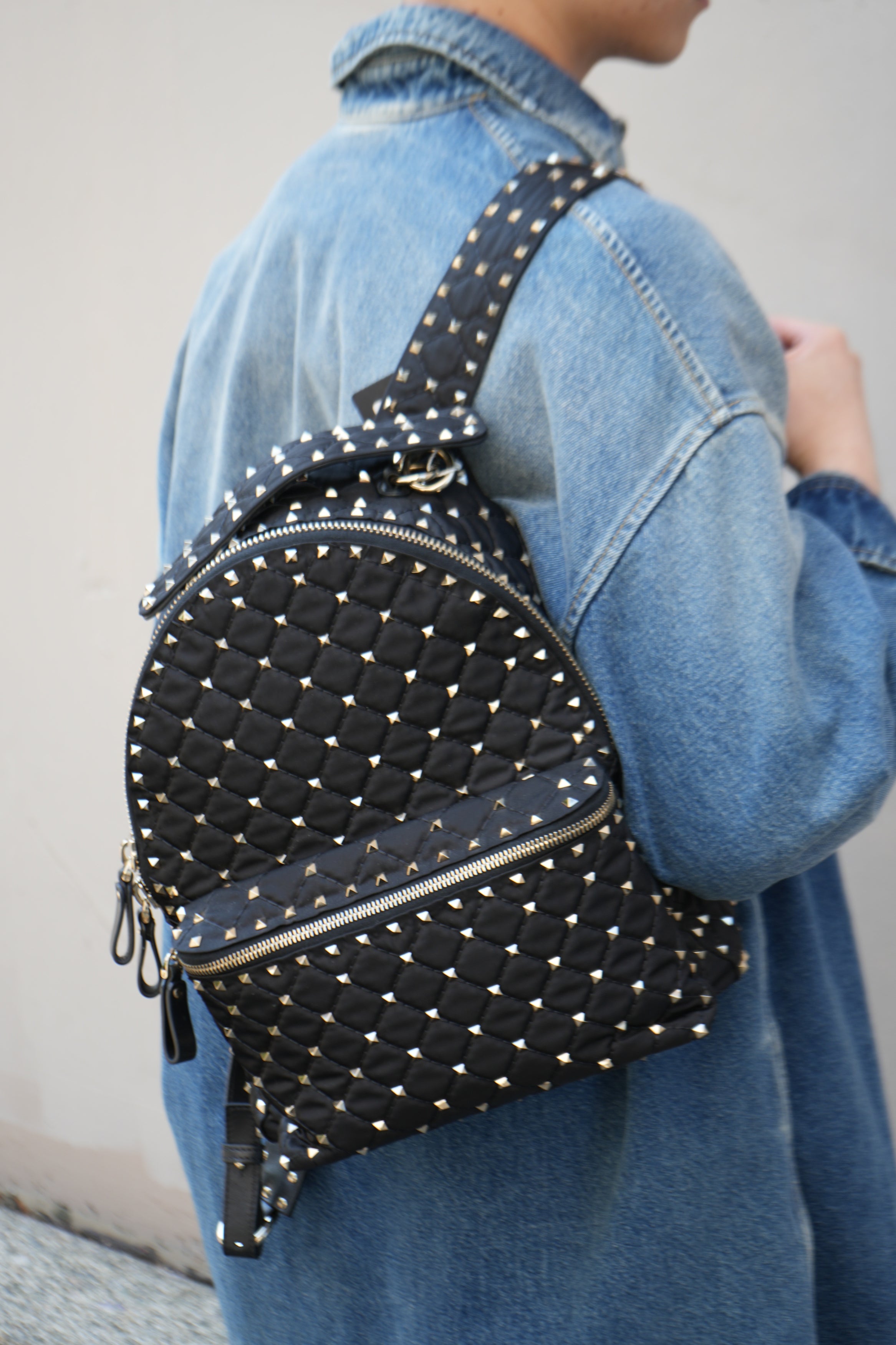 Valentino Nylon Rockstud Backpack