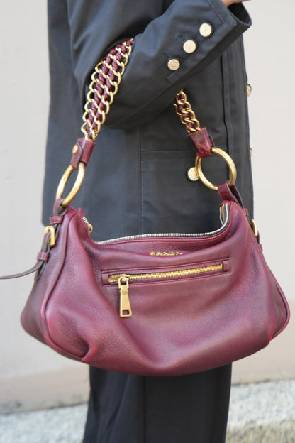 Prada Zip Leather Hobo Bag Replaced Lining