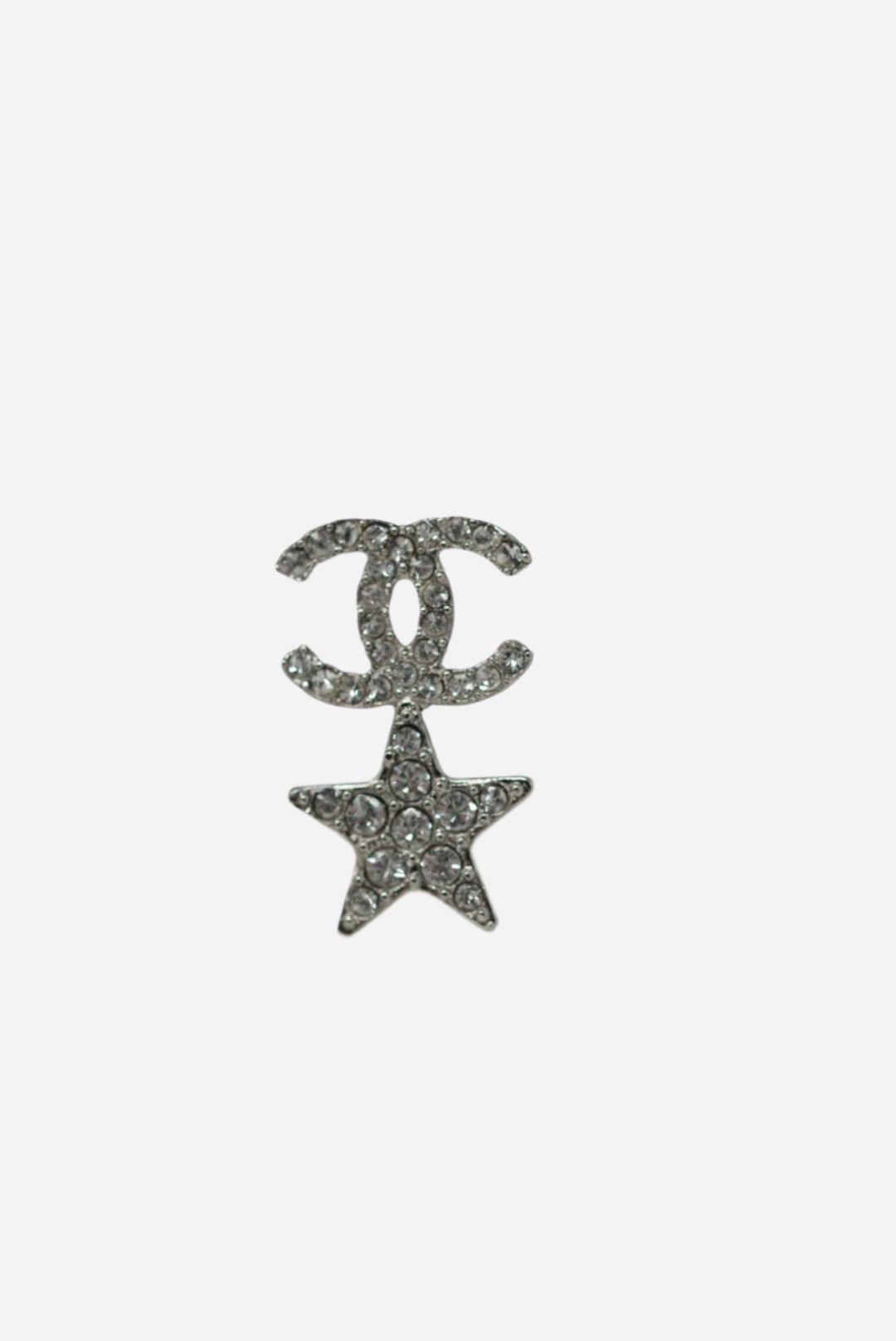 Pre-Owned Chanel 2020 CC Logo Star Rhinestone Earrings