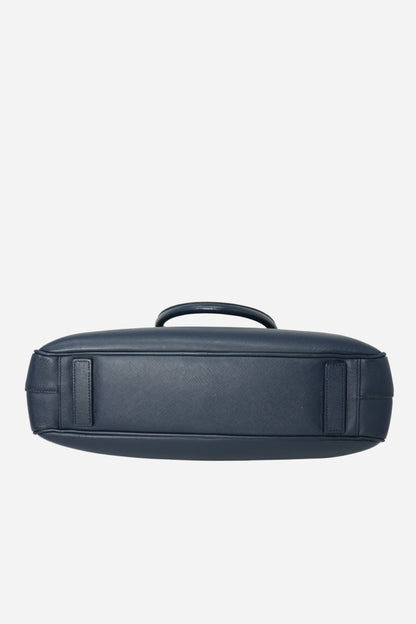 Prada Saffiano Leather Work Bag Navy