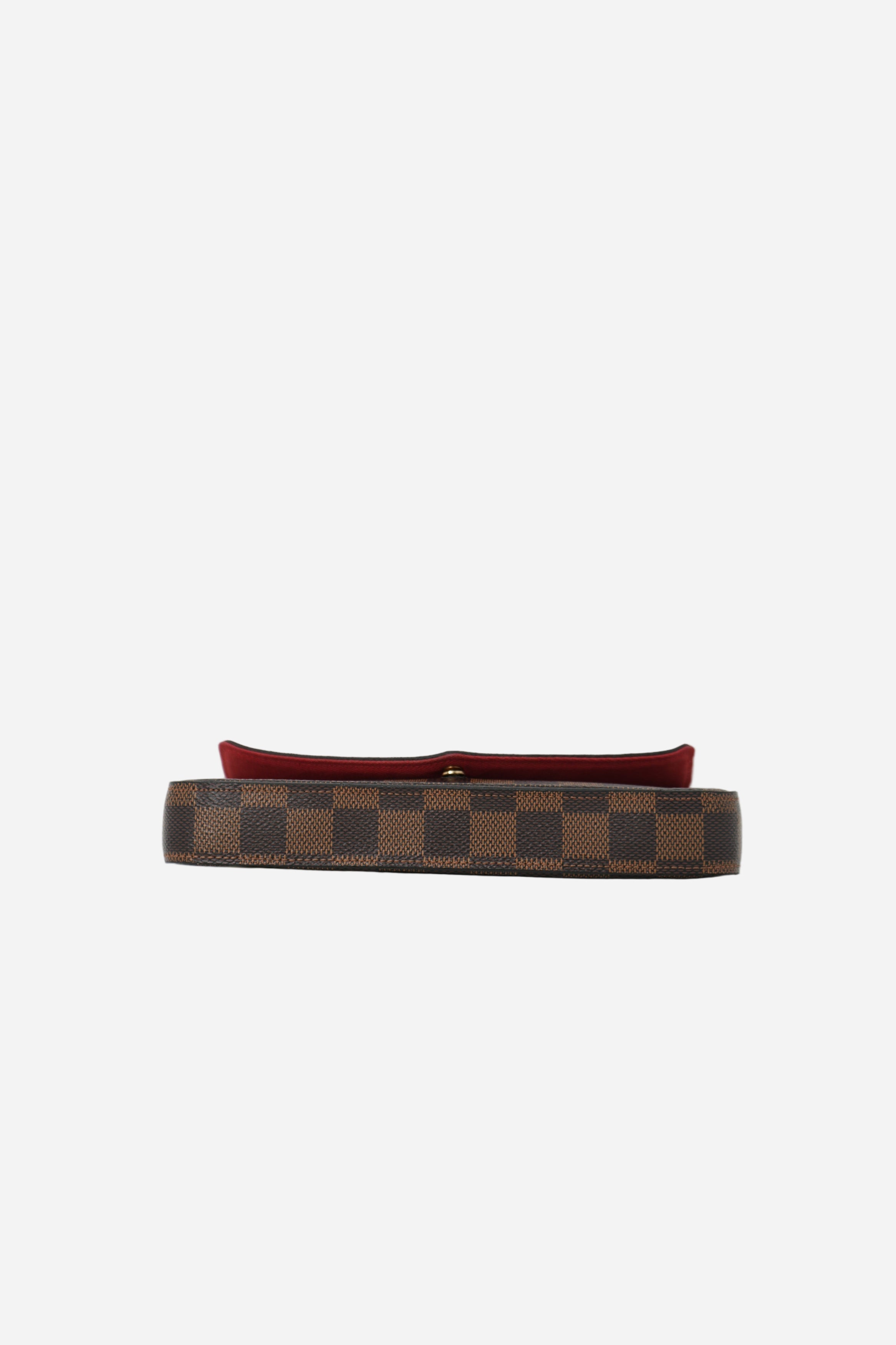 Louis Vuitton 2018 Brown/Red Damier Ebene Canvas Félicie Pochette