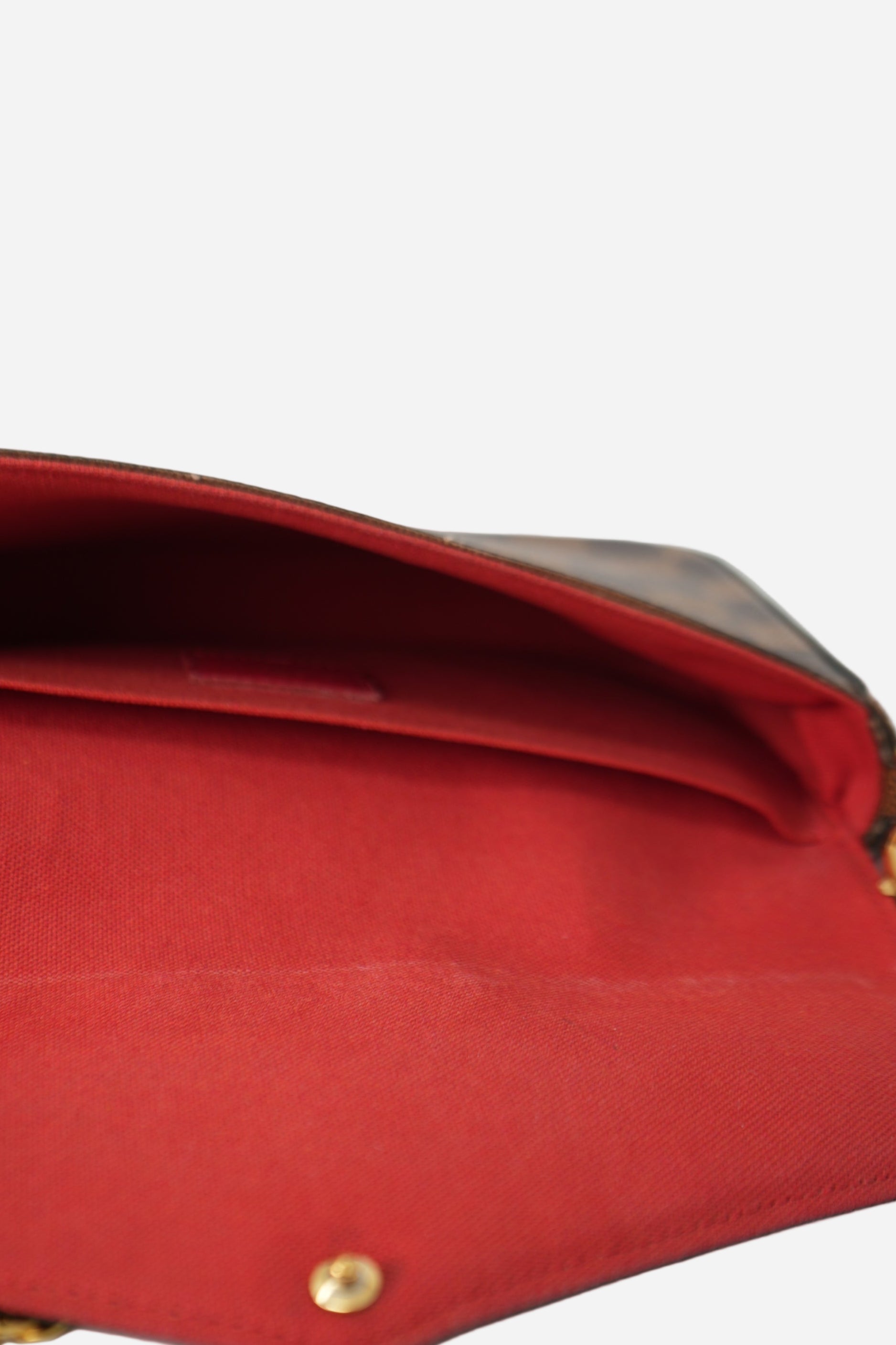 Louis Vuitton 2018 Brown/Red Damier Ebene Canvas Félicie Pochette