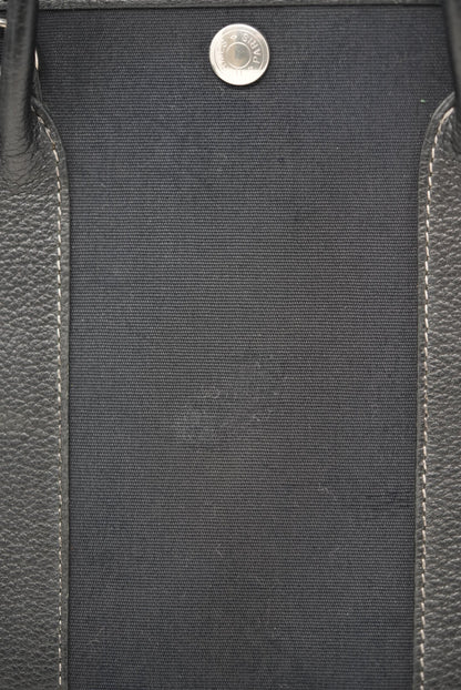 Hermes Garden Party 30 Canvas Black