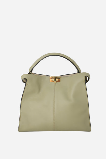 Fendi Vitello Seta Medium Peekaboo X-Lite Mandorlo
