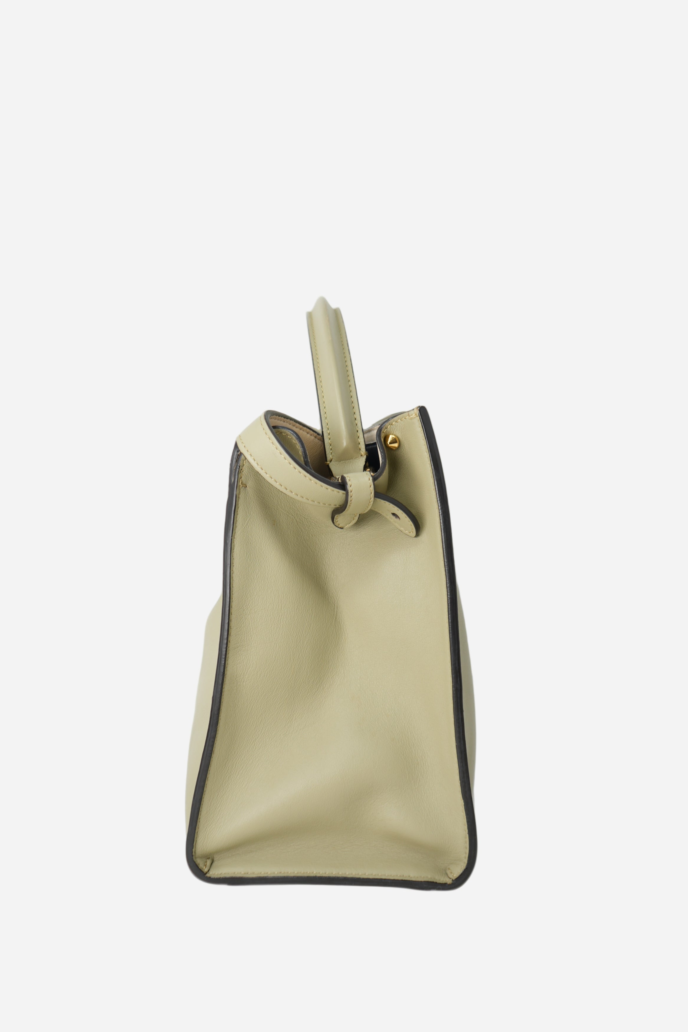 Fendi Vitello Seta Medium Peekaboo X-Lite Mandorlo Bag