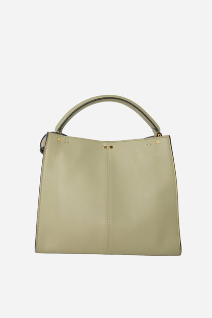 Fendi Vitello Seta Medium Peekaboo X-Lite Mandorlo