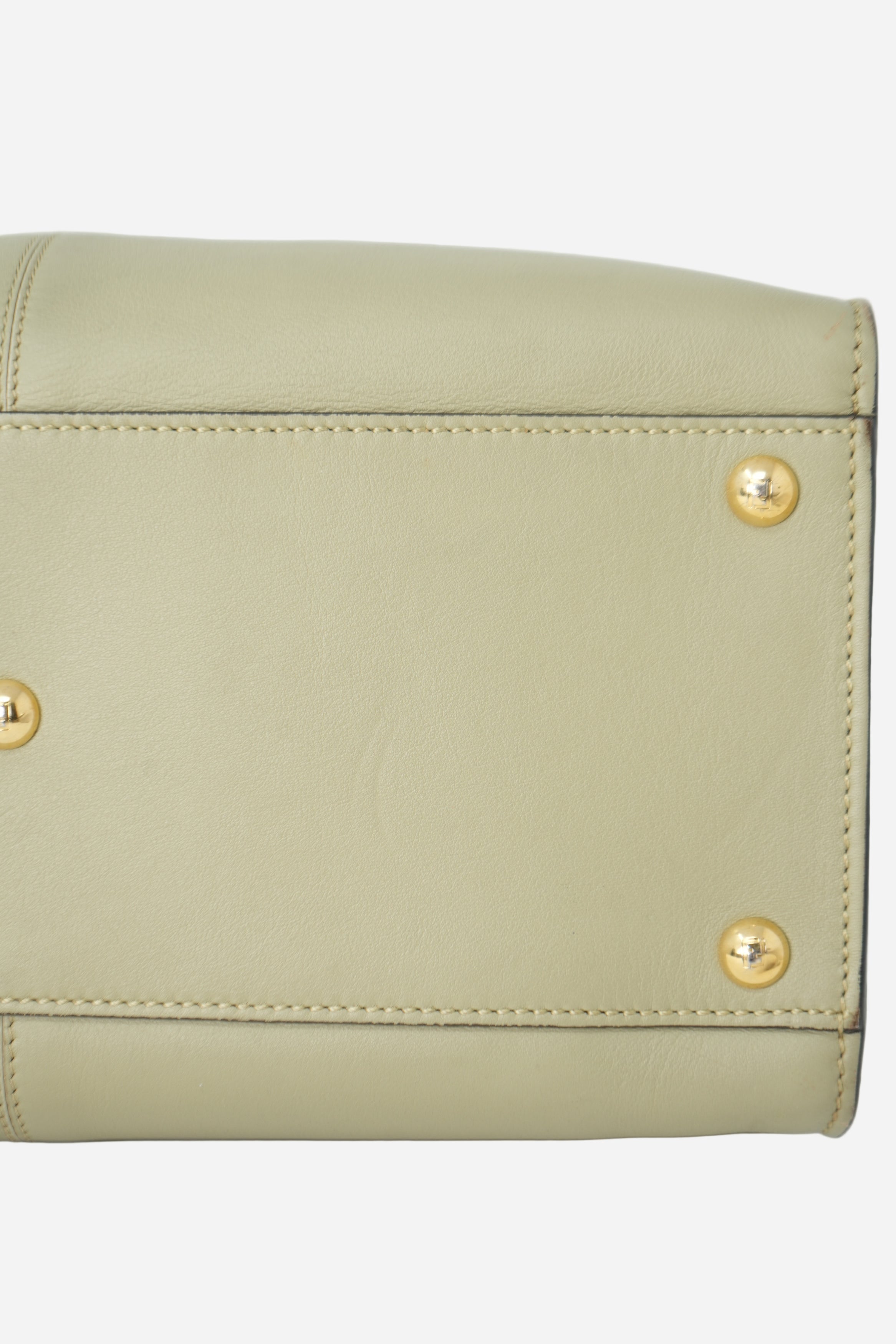 Fendi Vitello Seta Medium Peekaboo X-Lite Mandorlo Bag