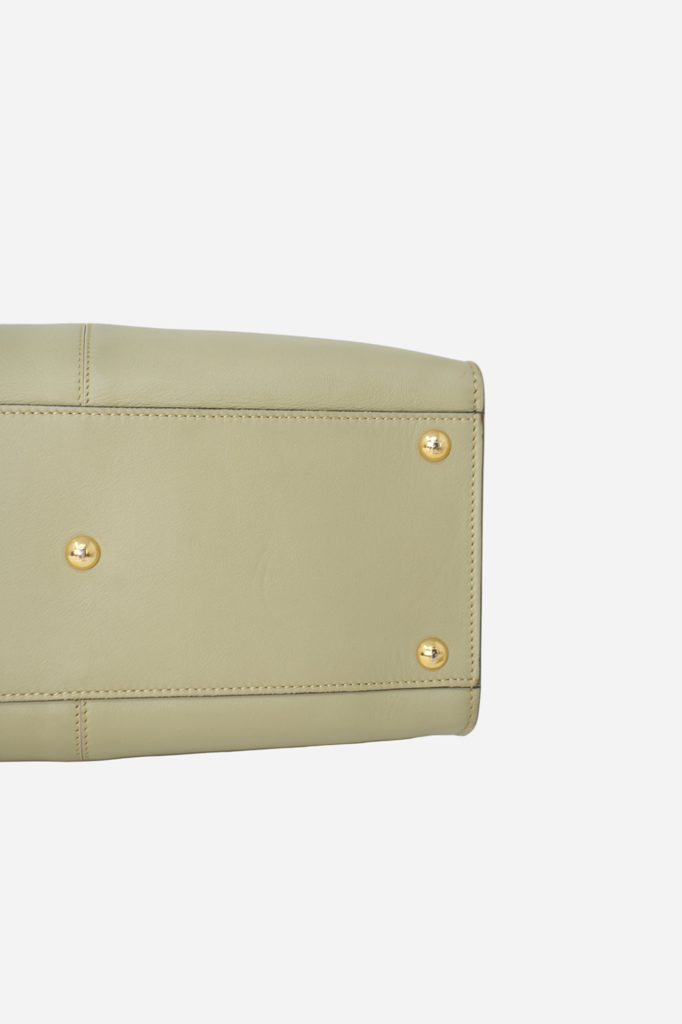 Fendi Vitello Seta Medium Peekaboo X-Lite Mandorlo Bag