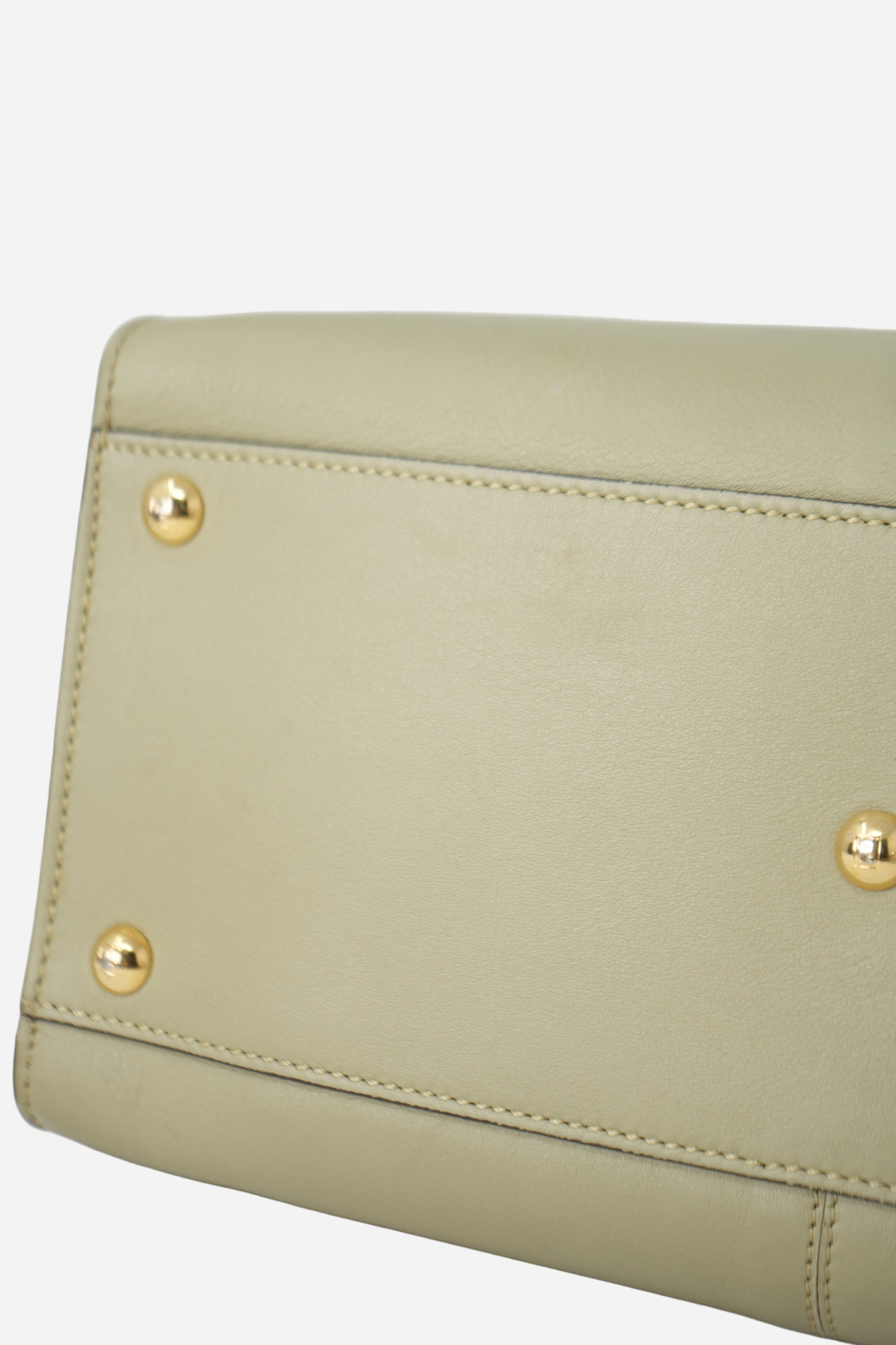 Fendi Vitello Seta Medium Peekaboo X-Lite Mandorlo Bag
