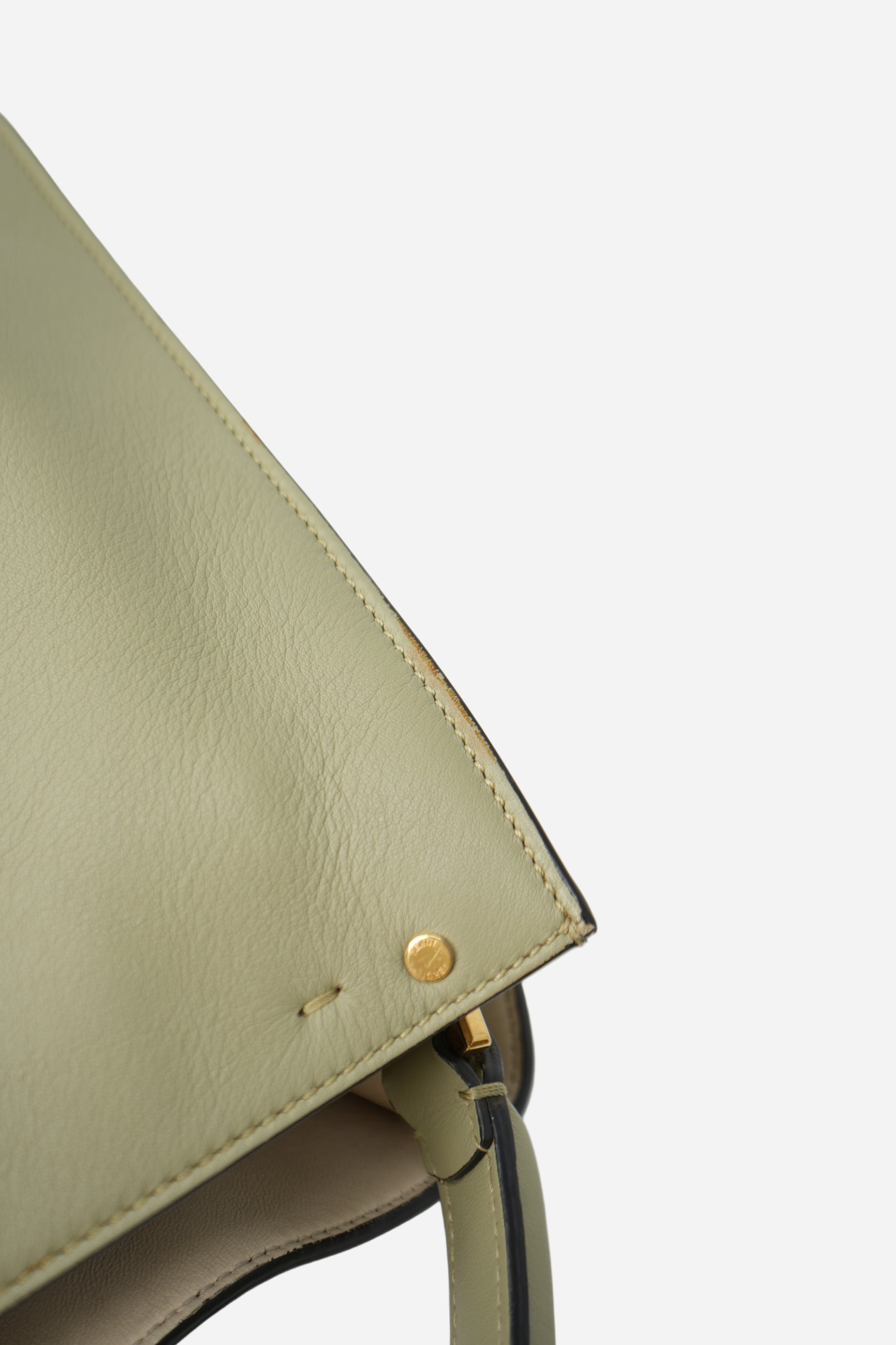 Fendi Vitello Seta Medium Peekaboo X-Lite Mandorlo Bag