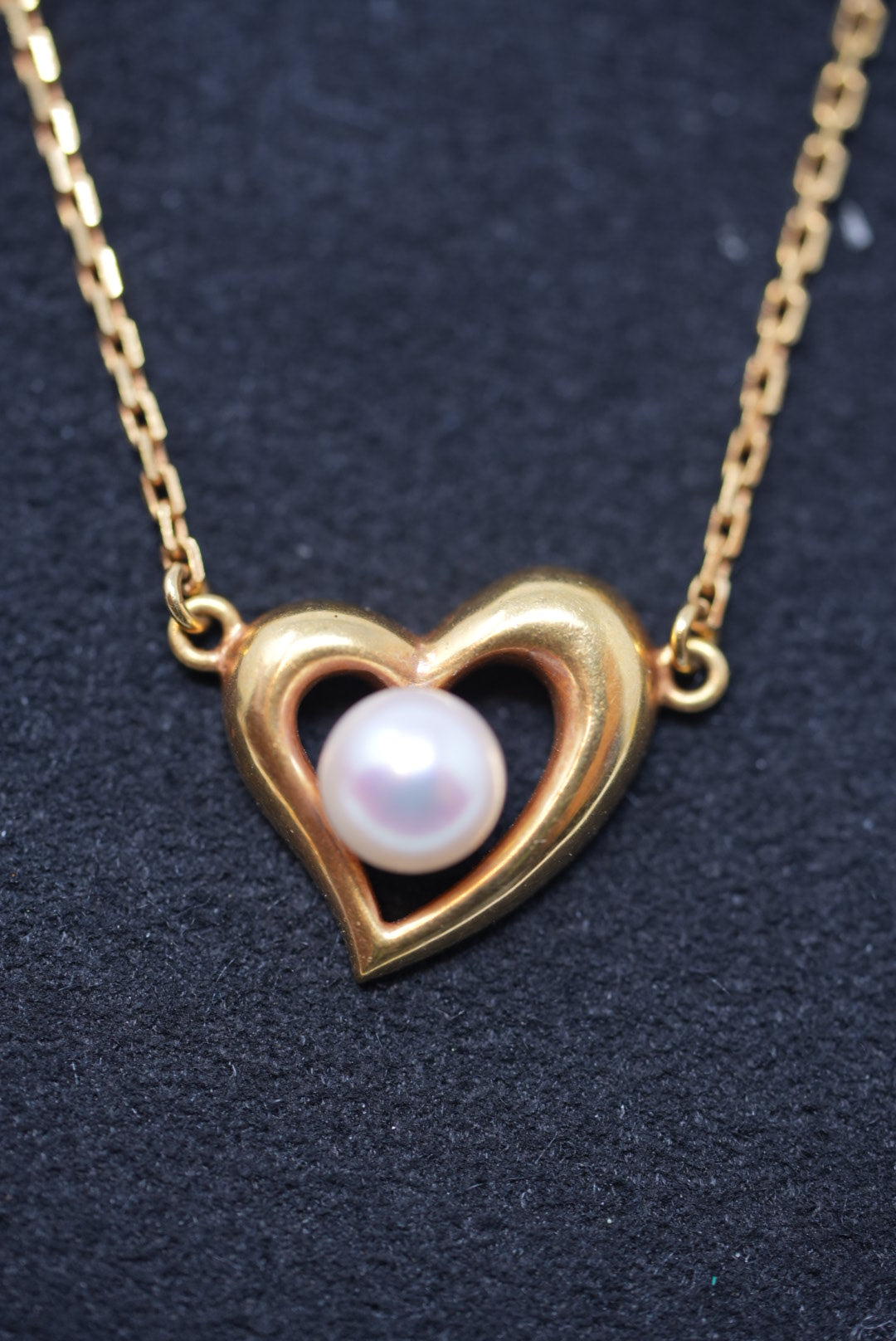 Mikimoto Heart Pearl Necklace 6mm K18