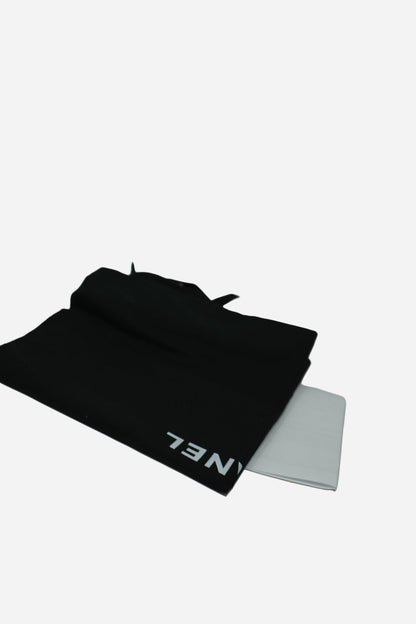 Pre-Owned Chanel 2017–2018 Black Calfskin Front Chain Flap Bag