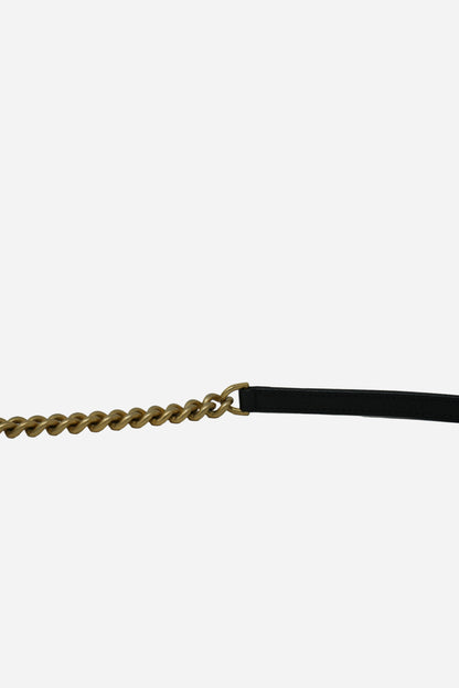 Pre-Owned Chanel 2017–2018 Black Calfskin Front Chain Flap Bag