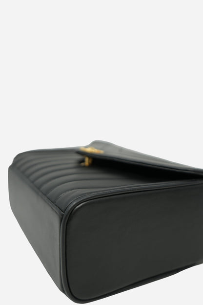 Pre-Owned Chanel 1989–1991 Black Lambskin Chevron Quilted Mini Top Handle Bag