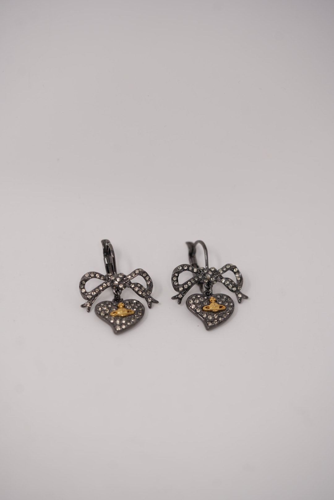 Vivienne Westwood  Rhinestone Heart Earrigs