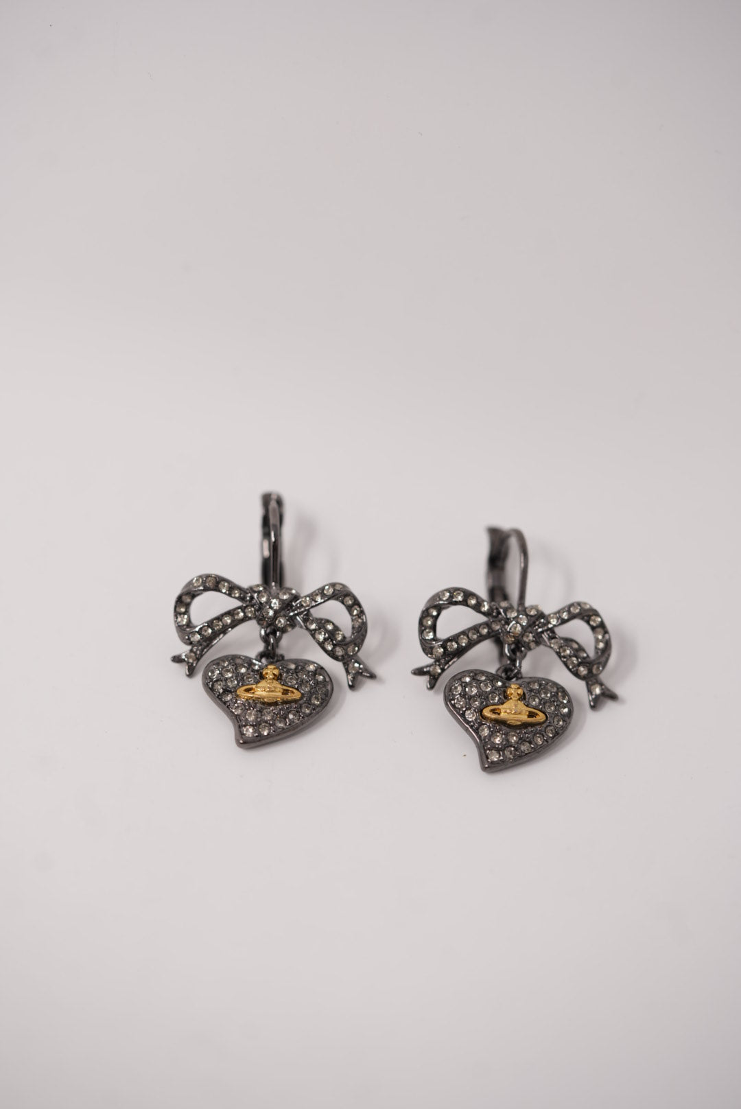 Vivienne Westwood  Rhinestone Heart Earrigs