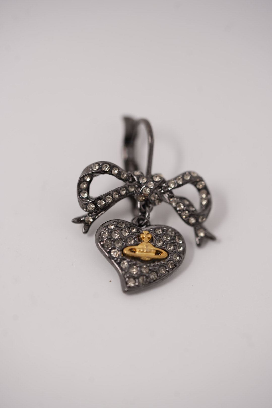 Vivienne Westwood  Rhinestone Heart Earrigs