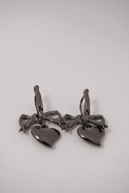 Vivienne Westwood  Rhinestone Heart Earrigs