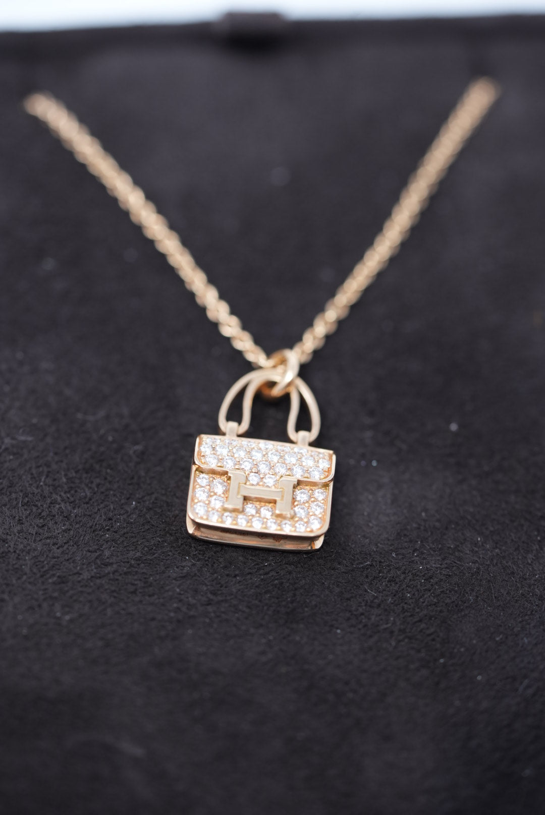 HERMES Constance pendant Rose Gold Diamond