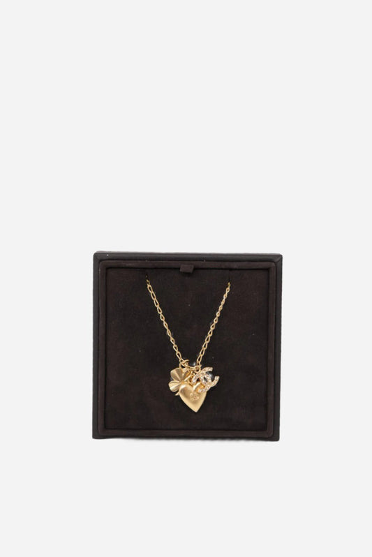 Pre-Owned Chanel 2002 Heart CC Necklace