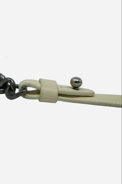 Pre-Owned Chanel 2016–2017 White Calfskin/Tweed Portobello Small Tote Bag