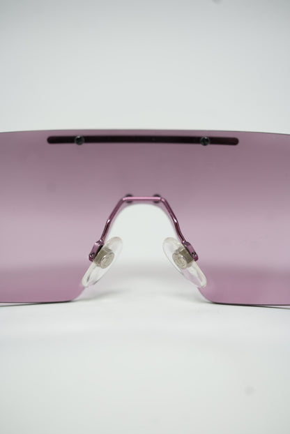 Pre-Owned Chanel CC Logo Shield Sunglasses Purple