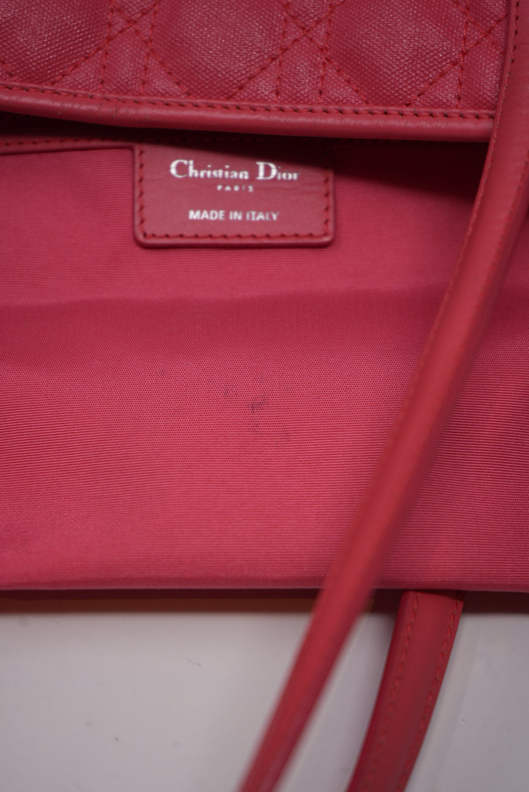 Dior 2012 Canvas Tote Red