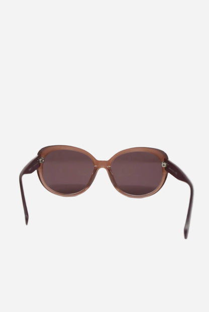 Pre-Owned Chanel Brown Acrylic Sunglasses